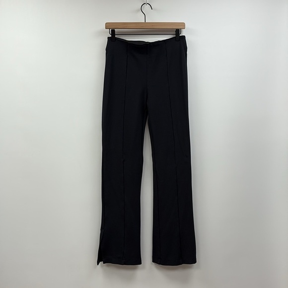 Abercrombie & Fitch Ponte High Rise Pull-On Slit Trouser Pant Black Medium - Picture 2 of 8